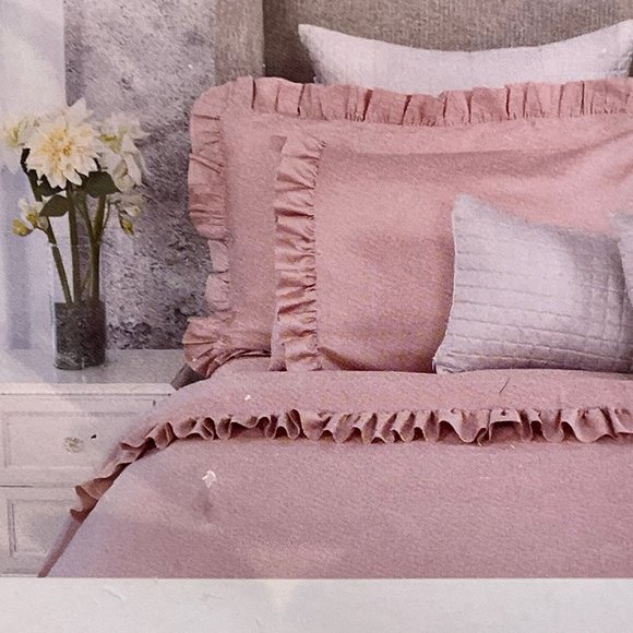 Givi Lulu Cotton Percale Sheet Set - KING SIZE  Italian luxury (MAUVE) - Picture 2 of 11